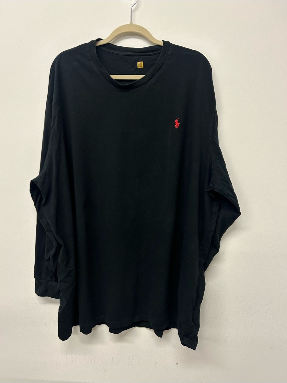Polo by Ralph Lauren Black Long-Sleeve Crew with Red Pony